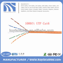 Orange 1000FT/305m 4pairs UTP Cat6 Cable